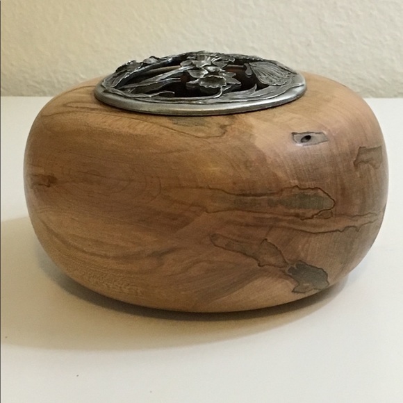 Potpourri Wood Bowl Rawcliffe Pewter Lid - Picture 5 of 8